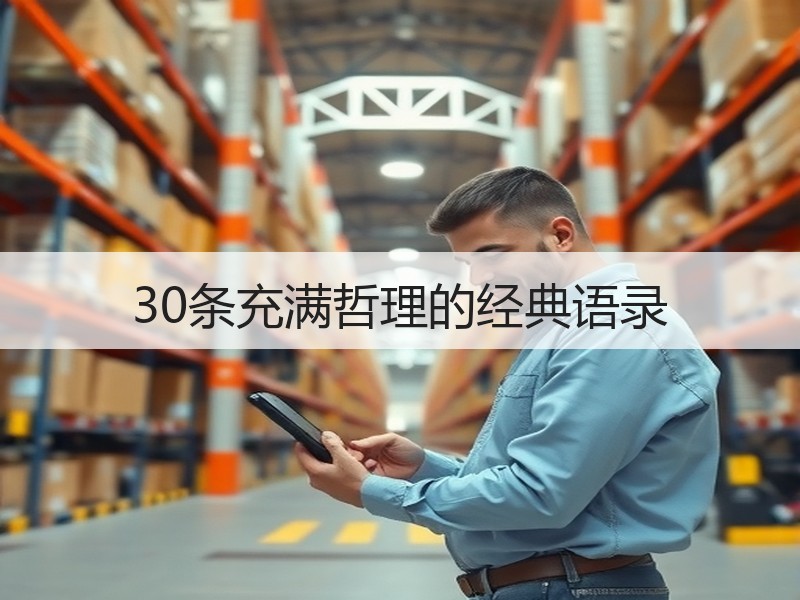 30条充满哲理的经典语录
