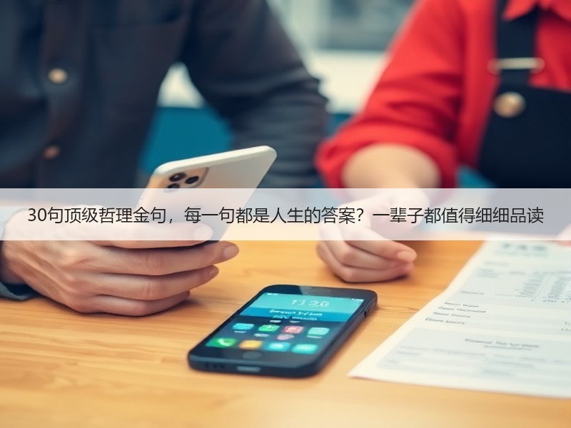 30句顶级哲理金句，每一句都是人生的答案？一辈子都值得细细品读