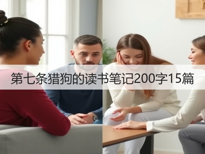 第七条猎狗的读书笔记200字15篇