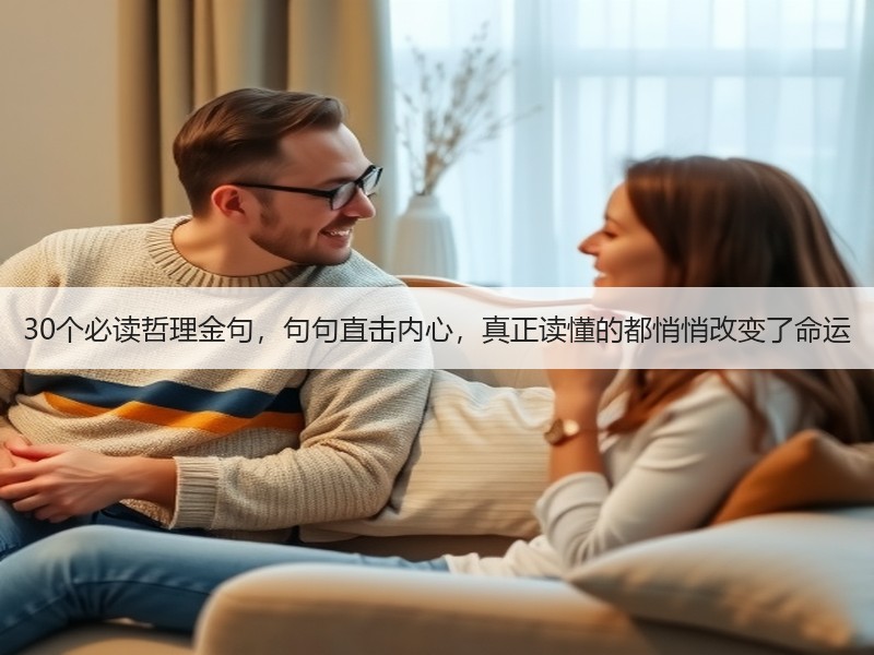 30个必读哲理金句，句句直击内心，真正读懂的都悄悄改变了命运