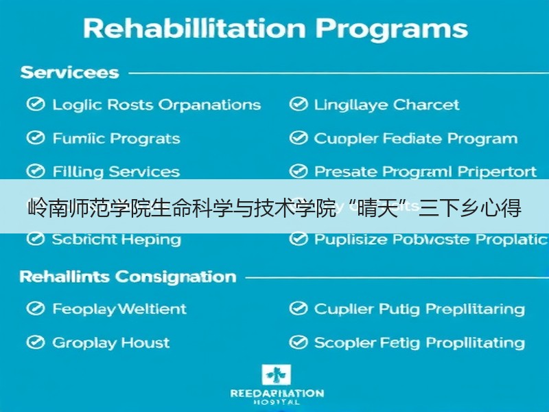 岭南师范学院生命科学与技术学院“晴天”三下乡心得