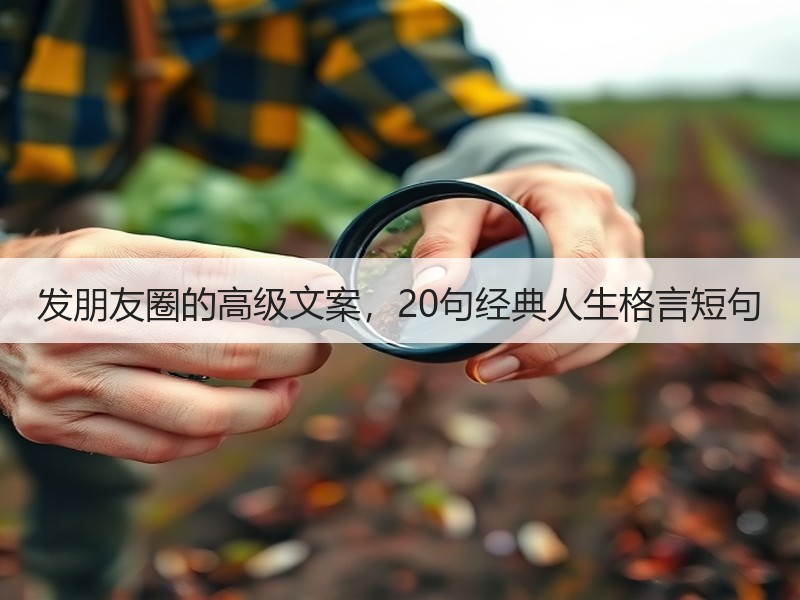 发朋友圈的高级文案，20句经典人生格言短句