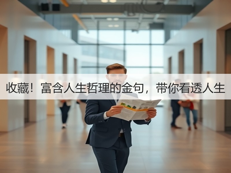 收藏！富含人生哲理的金句，带你看透人生
