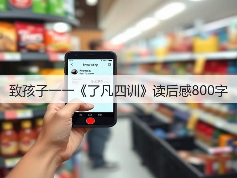 致孩子一一《了凡四训》读后感800字