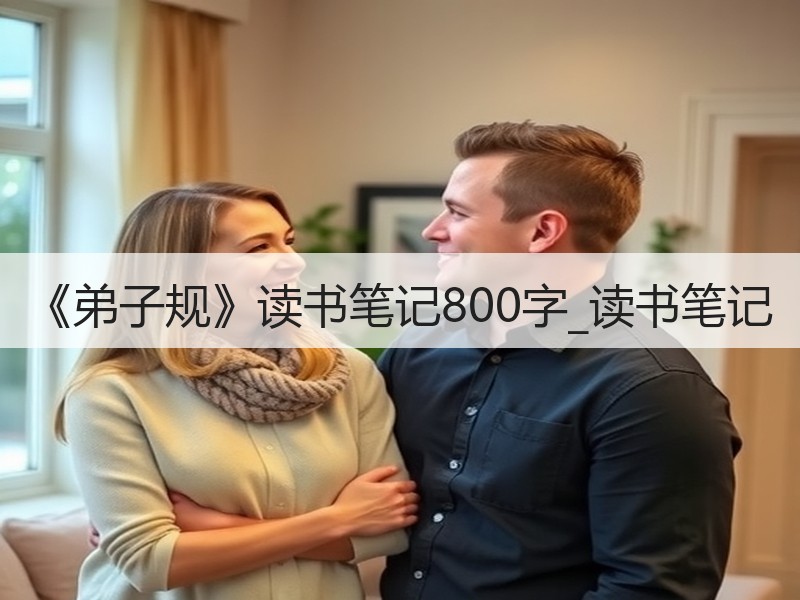 《弟子规》读书笔记800字_读书笔记