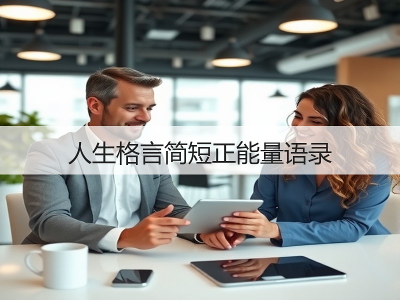 人生格言简短正能量语录