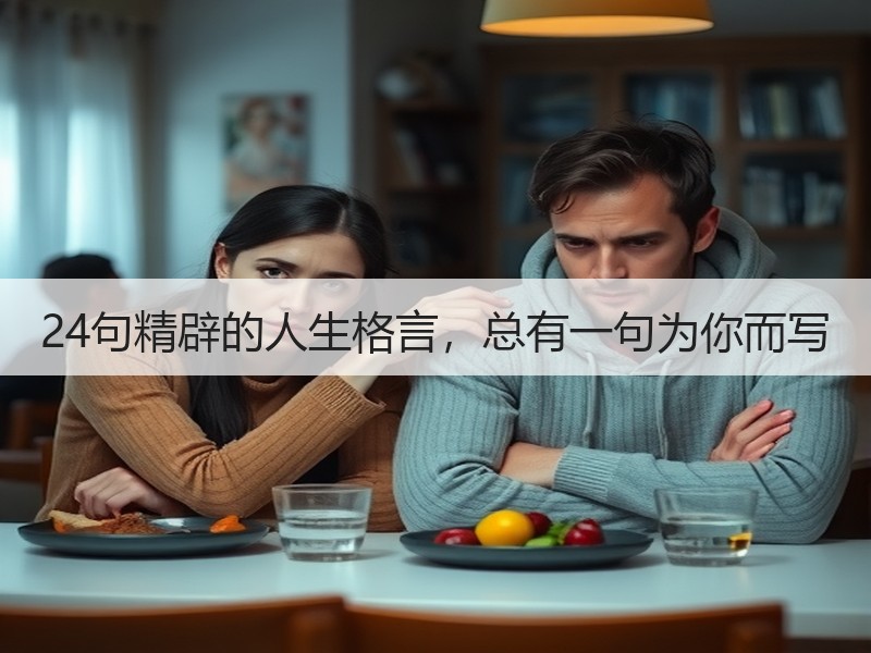 24句精辟的人生格言，总有一句为你而写