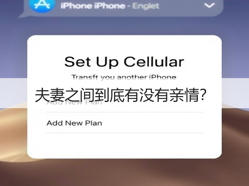 夫妻之间到底有没有亲情？