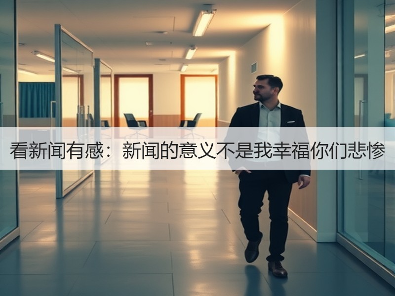 看新闻有感：新闻的意义不是我幸福你们悲惨