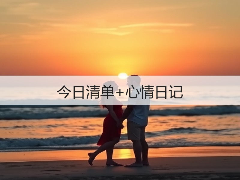 今日清单+心情日记