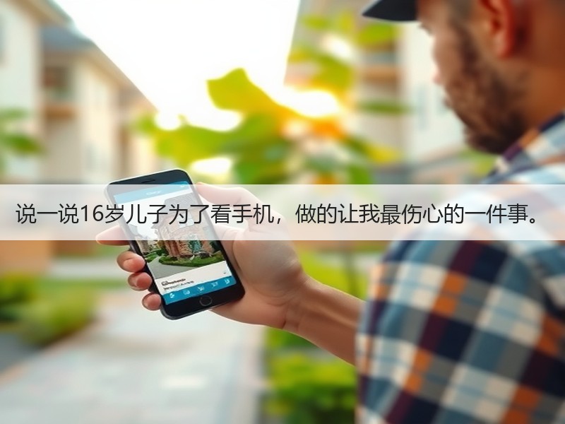 说一说16岁儿子为了看手机，做的让我最伤心的一件事。