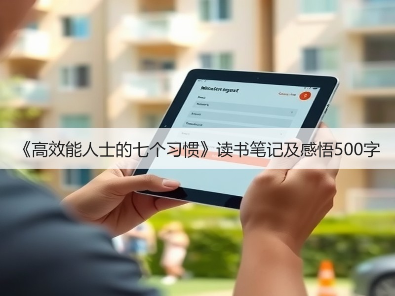 《高效能人士的七个习惯》读书笔记及感悟500字