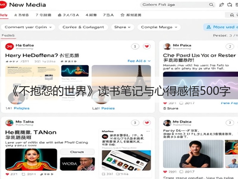 《不抱怨的世界》读书笔记与心得感悟500字