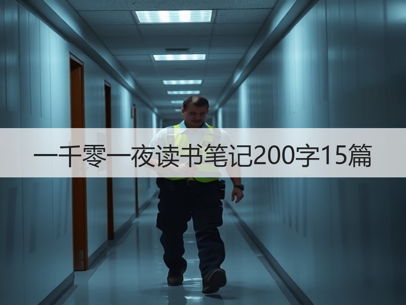 一千零一夜读书笔记200字15篇