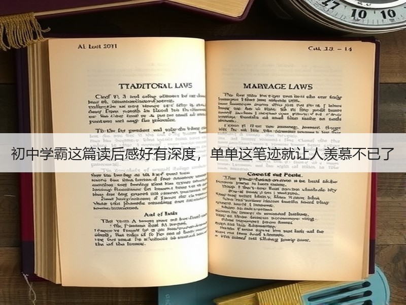 初中学霸这篇读后感好有深度，单单这笔迹就让人羡慕不已了