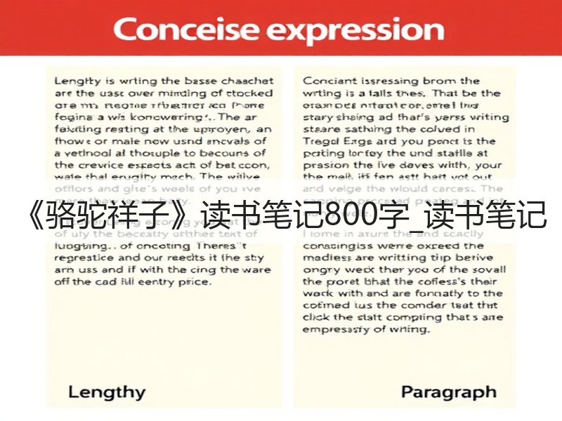 《骆驼祥子》读书笔记800字_读书笔记