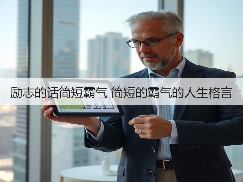 励志的话简短霸气 简短的霸气的人生格言