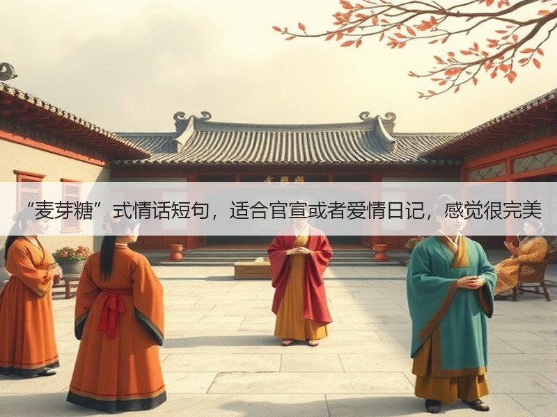 “麦芽糖”式情话短句，适合官宣或者爱情日记，感觉很完美