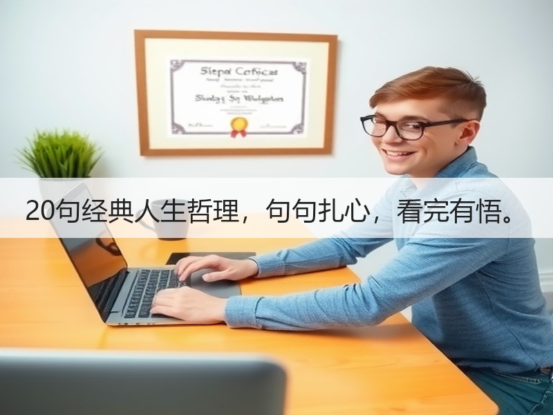 20句经典人生哲理，句句扎心，看完有悟。