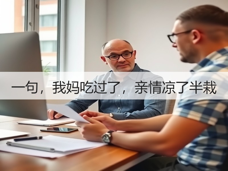 一句，我妈吃过了，亲情凉了半栽