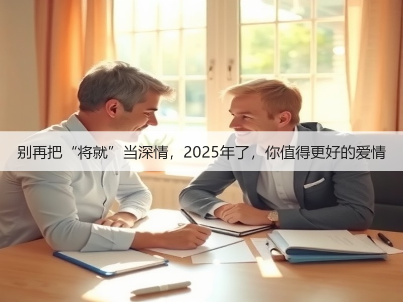 别再把“将就”当深情，2025年了，你值得更好的爱情