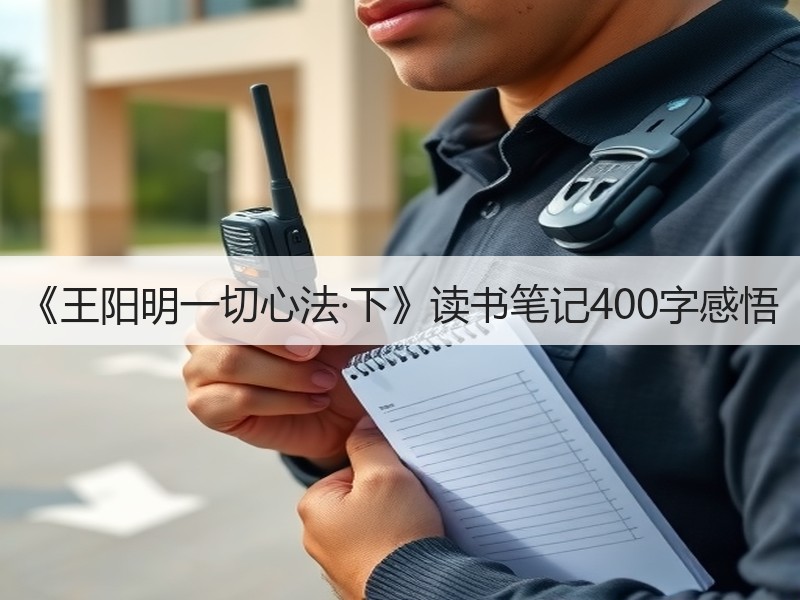 《王阳明一切心法·下》读书笔记400字感悟