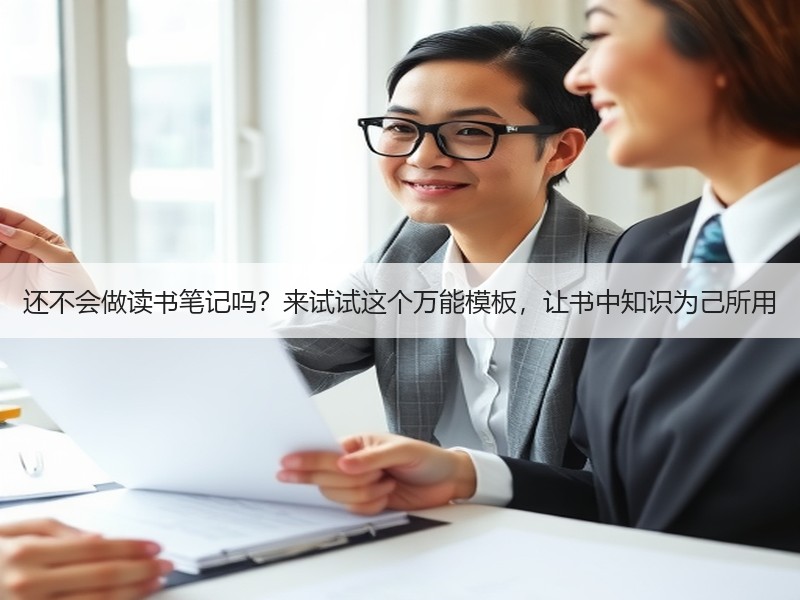 还不会做读书笔记吗？来试试这个万能模板，让书中知识为己所用