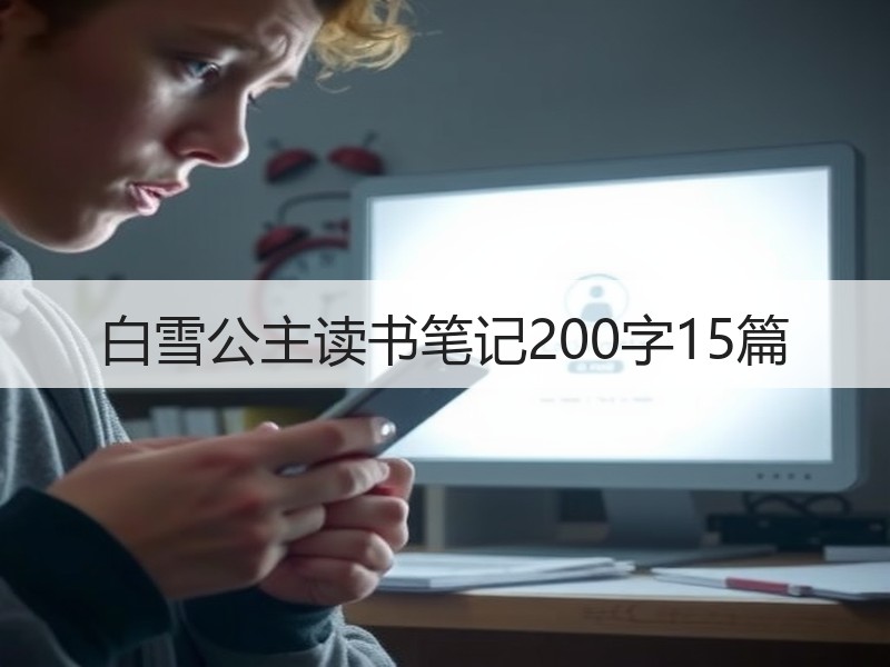 白雪公主读书笔记200字15篇