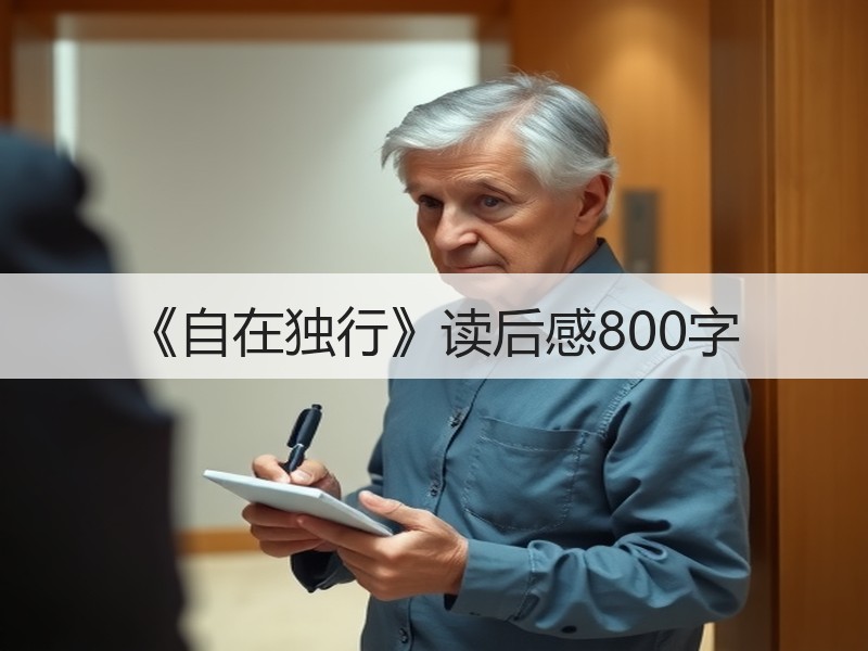 《自在独行》读后感800字
