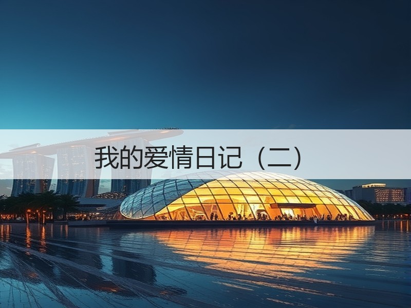 我的爱情日记（二）