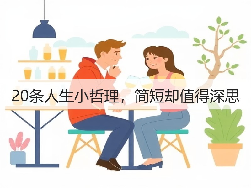 20条人生小哲理，简短却值得深思