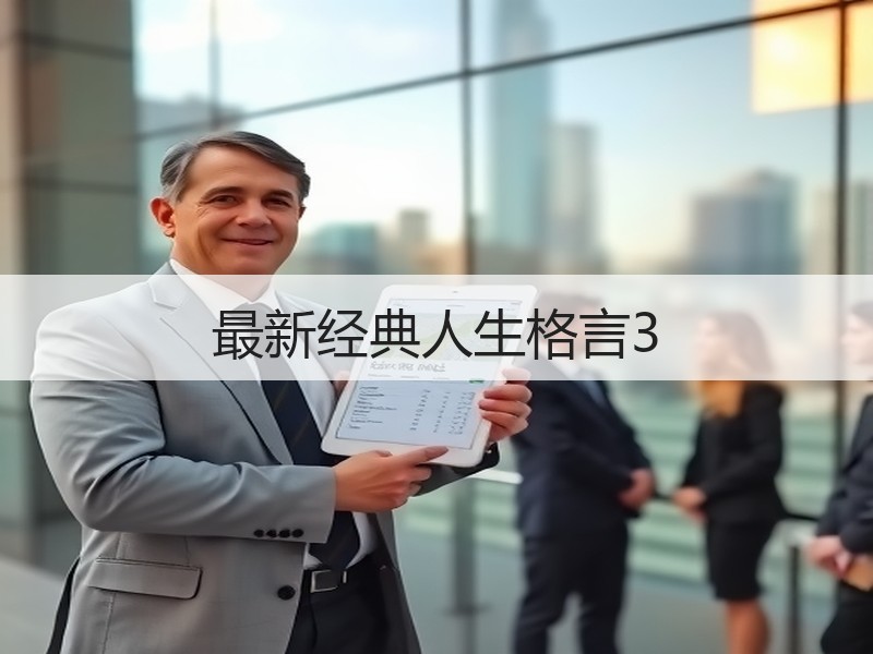 最新经典人生格言3