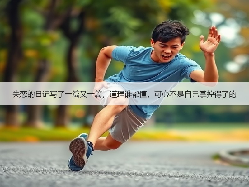 失恋的日记写了一篇又一篇，道理谁都懂，可心不是自己掌控得了的
