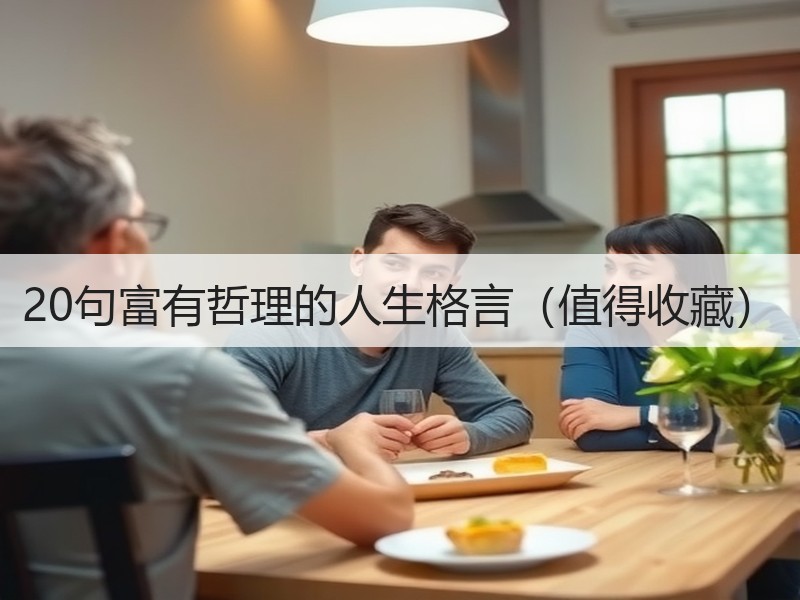 20句富有哲理的人生格言（值得收藏）