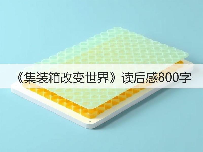 《集装箱改变世界》读后感800字