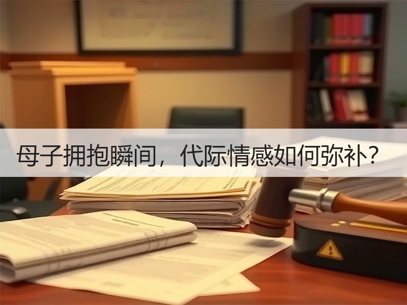 母子拥抱瞬间，代际情感如何弥补？