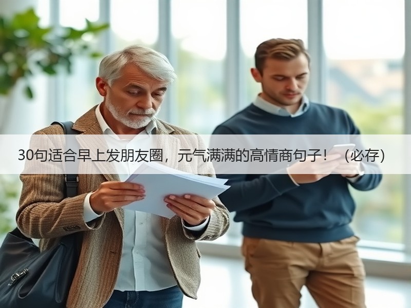 30句适合早上发朋友圈，元气满满的高情商句子！（必存）