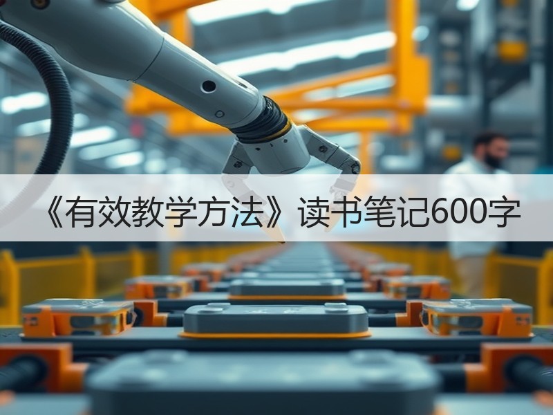 《有效教学方法》读书笔记600字