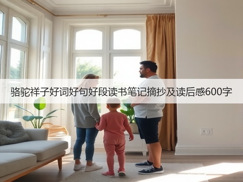 骆驼祥子好词好句好段读书笔记摘抄及读后感600字