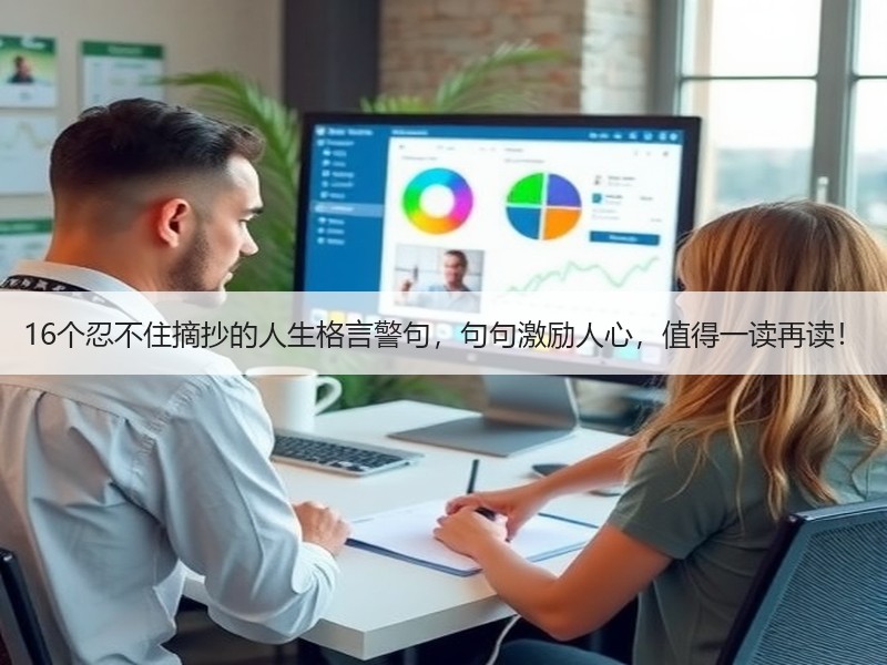 16个忍不住摘抄的人生格言警句，句句激励人心，值得一读再读！