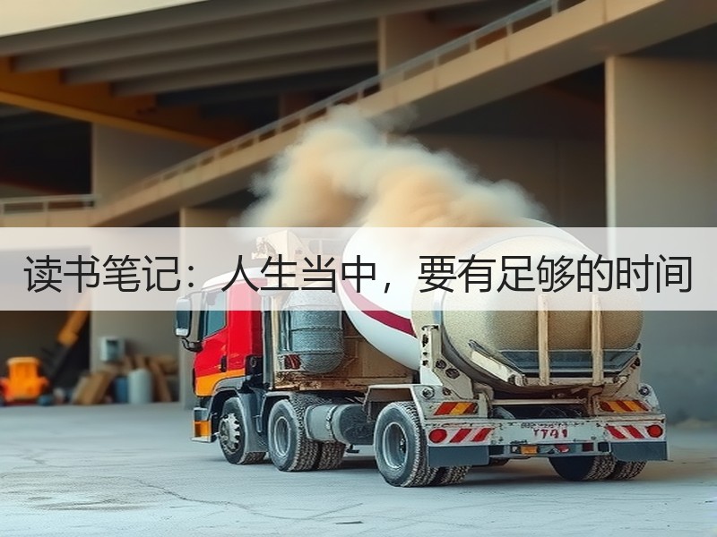 读书笔记：人生当中，要有足够的时间