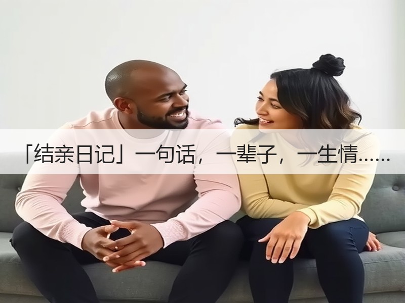 「结亲日记」一句话，一辈子，一生情……