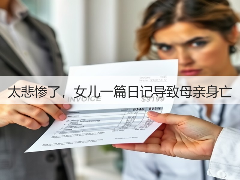 太悲惨了，女儿一篇日记导致母亲身亡