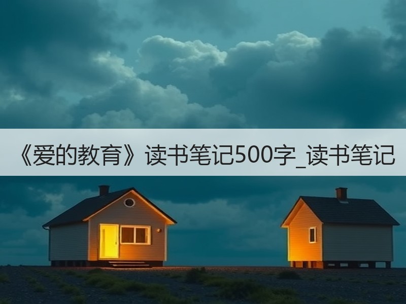 《爱的教育》读书笔记500字_读书笔记