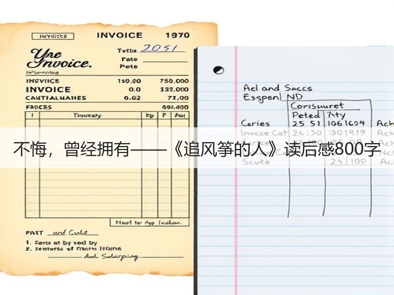 不悔，曾经拥有——《追风筝的人》读后感800字