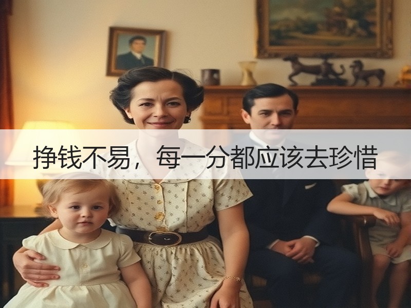 挣钱不易，每一分都应该去珍惜