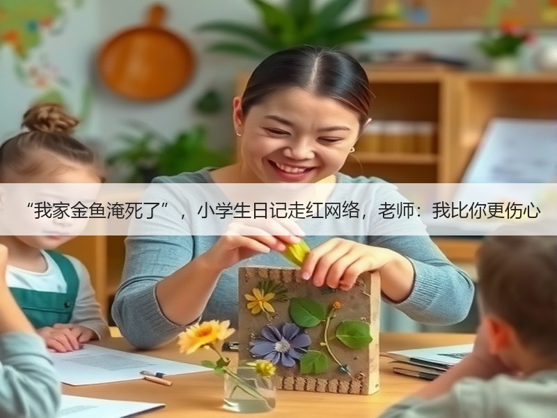 “我家金鱼淹死了”，小学生日记走红网络，老师：我比你更伤心