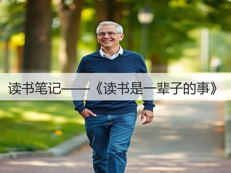 读书笔记——《读书是一辈子的事》