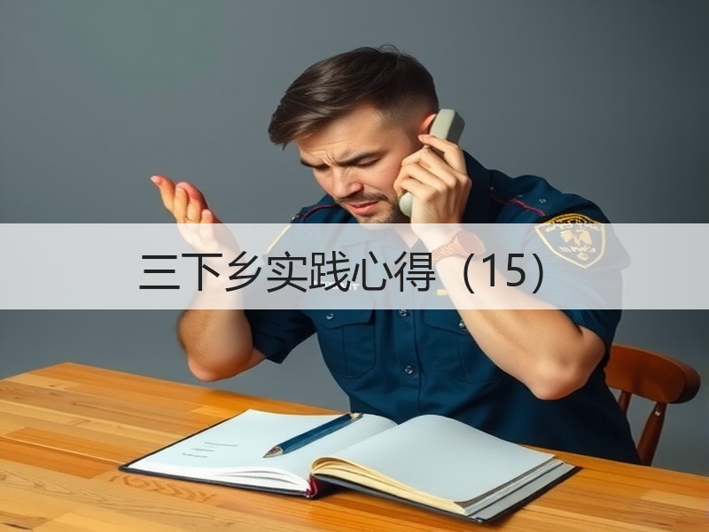 三下乡实践心得（15）