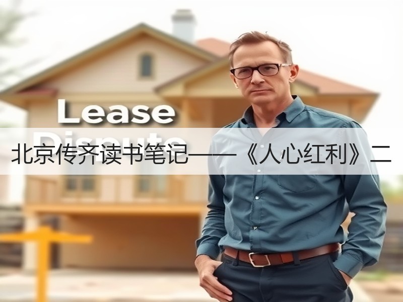 北京传齐读书笔记——《人心红利》二